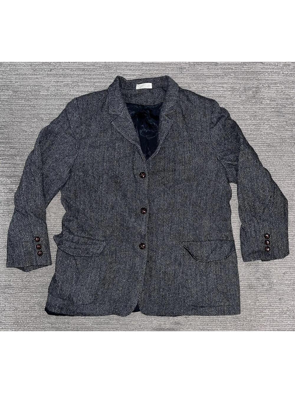 Vintage Orvis Sport Coat Men 20R Harris Tweed Wool Hunting Blazer USA Tailored